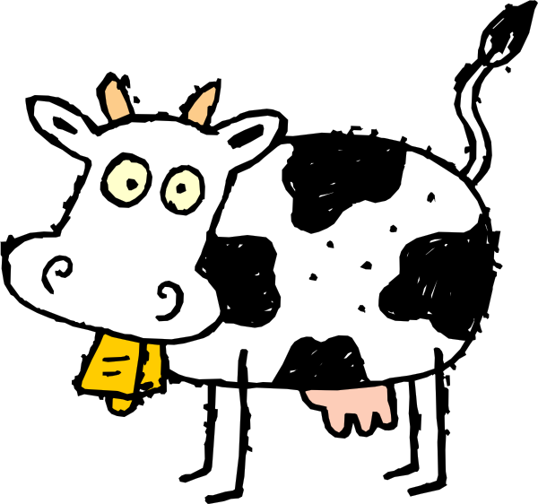 600x562 Diseased Cow Drawing Clip Art