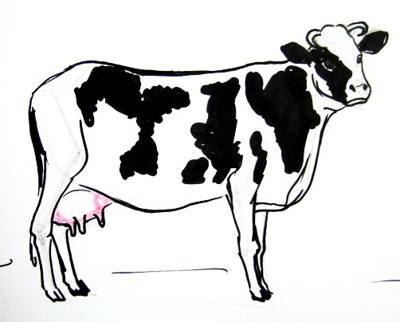 400x322 How To Draw A Cow
