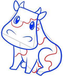 302x292 How To Draw How To Draw A Cow For Kids