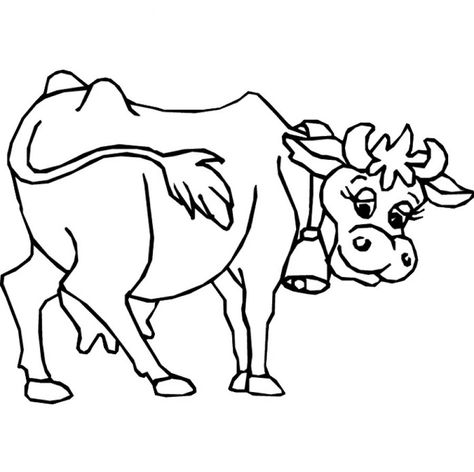 474x472 Vector Of A Cartoon Tired Cow