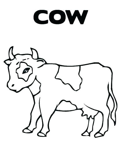 422x500 Outline Of Cow Cattle Coloring Pages Cow Face