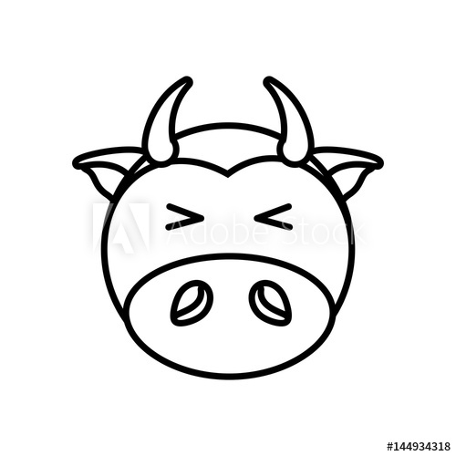 500x500 Outline Of Cow