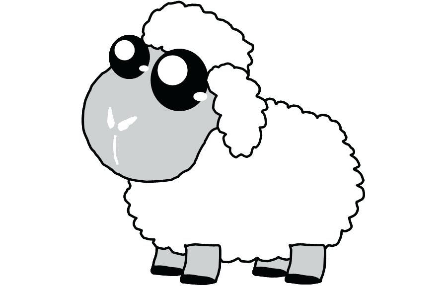 900x580 How To Draw A Lamb How To Draw A Sheep For Kids Sheep Easy Draw