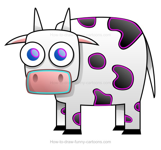 520x483 How To Draw A Cartoon Cow