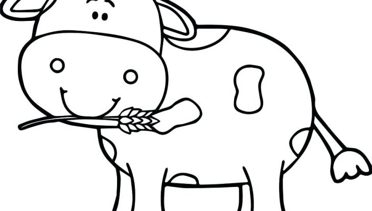728x413 Cow In The Meadow Coloring