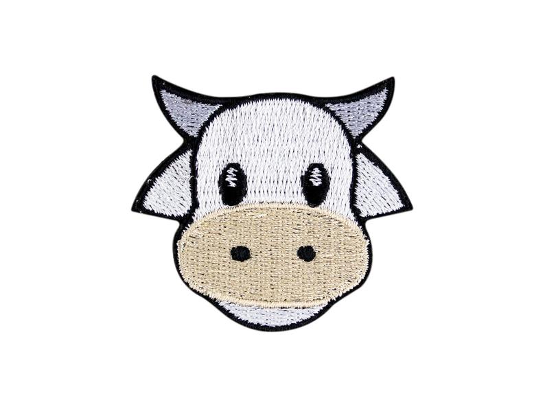 794x596 Cow Face Emoji Embroidered Iron On Patch Applique Free Etsy