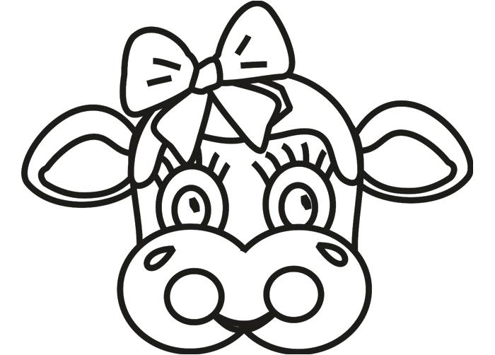 700x502 Printable Cow Face Mask Template Ghost Bull