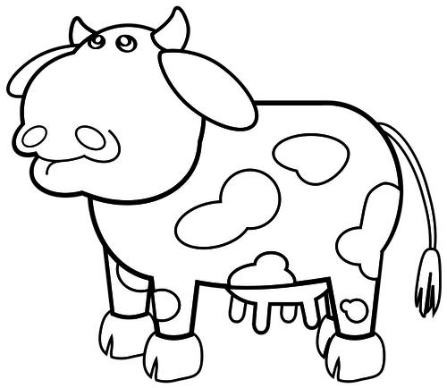 Cow Line Drawing | Free download on ClipArtMag