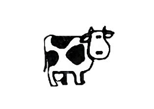 314x224 Simple Drawing Cow Kazels