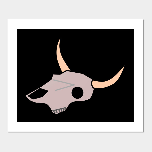 630x630 Funny Tribal Cow Skull Drawing