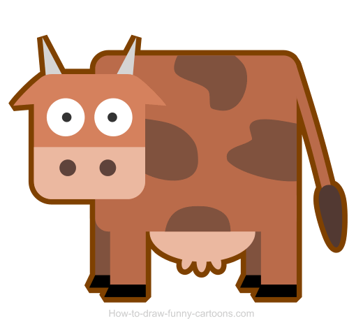 520x472 How To Draw A Cow Icon
