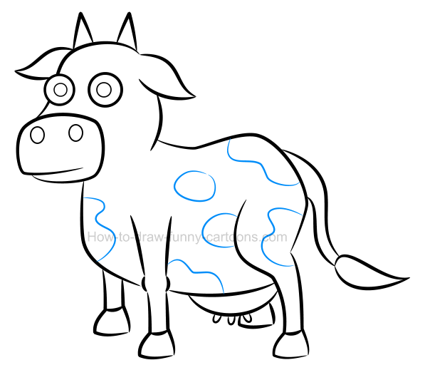 597x519 How To Draw An Illustration Of A Cow