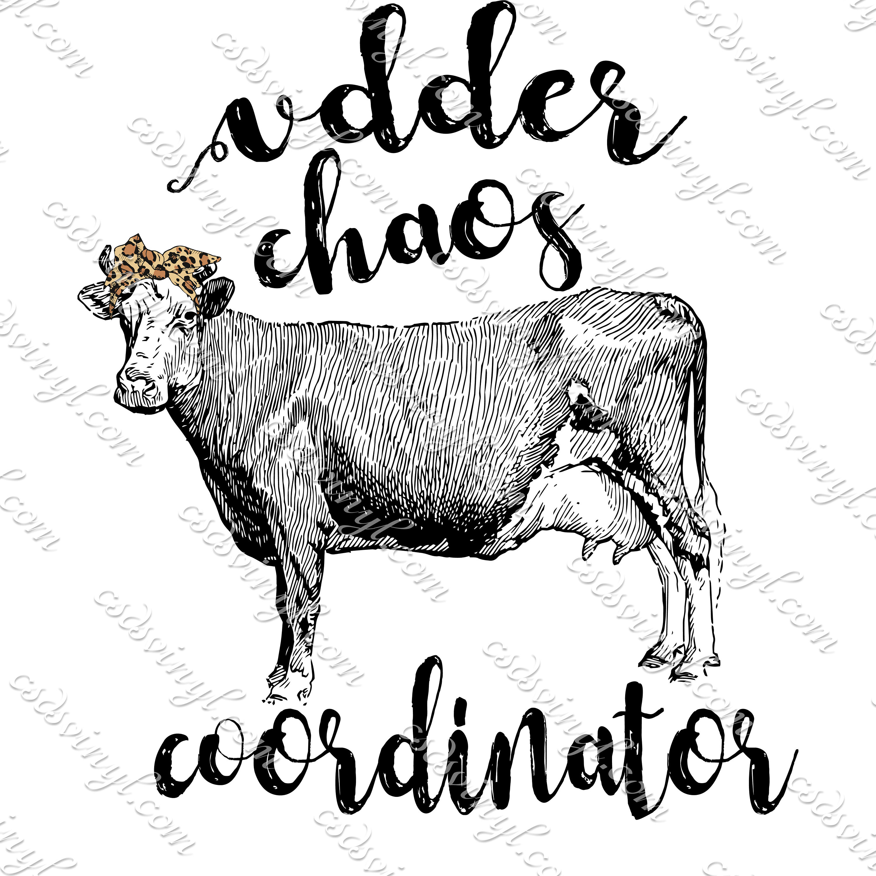 3000x3000 Udder Chaos Coordinator Printed Transfer Chaos Coordinator Etsy
