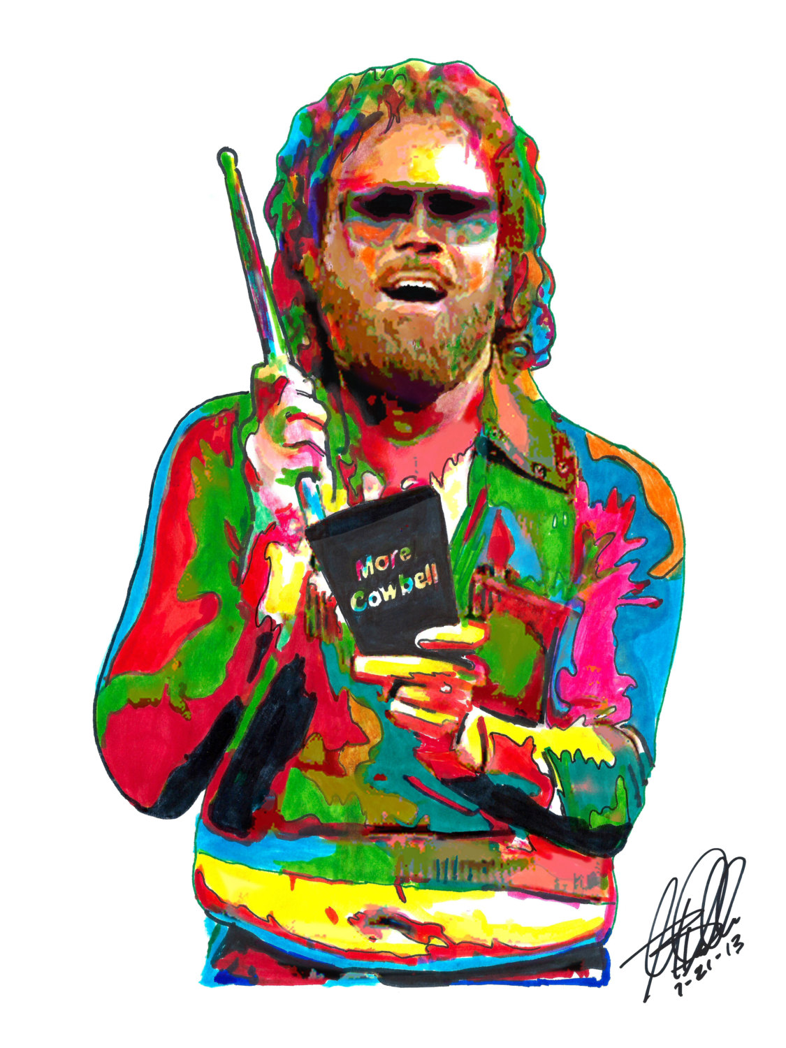 1125x1500 Gene Frenkle Will Ferrell More Cowbell Blue Cult Etsy