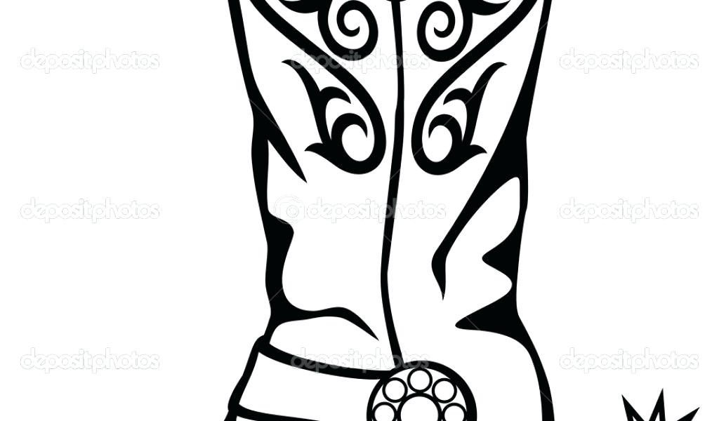 1024x600 Easy Cowboy Drawings Easy Draw Cowboy Boot