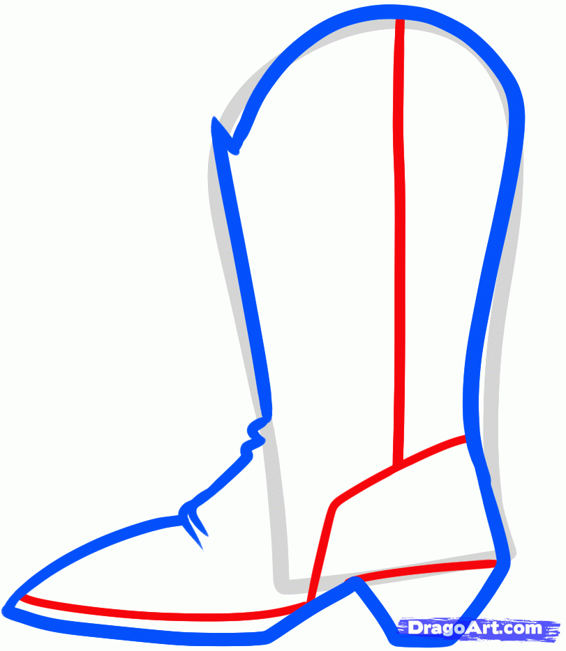 811x934 How To Draw Cowboy Boots, Cowboy Boots, Step