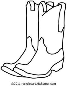 Cowboy Boot Line Drawing | Free download on ClipArtMag