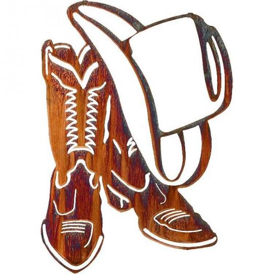 540x540 Cowboy Boots And Hat Western Wall Art Cabin Place
