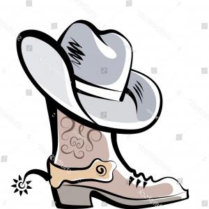 300x300 Doodle Cowboy Boots Hat Gun Vector Createmepink