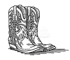 233x200 Cowboy Boots Pair Drawing Stock Vectors