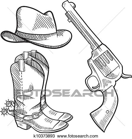 446x470 Drawings Of Cowboy Boots