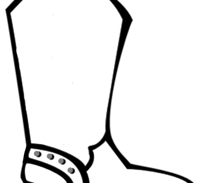 678x600 Drawings Of Cowboy Boots Free Download Clip Art