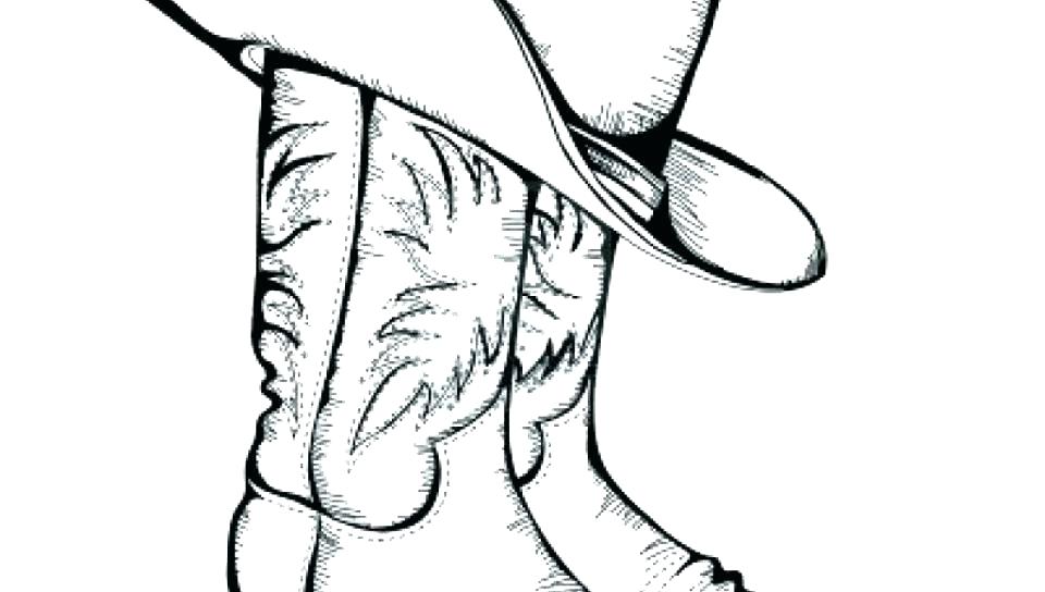 960x544 Marvellous Coloring Pages Cowboy Boots Boot Colouring Securank