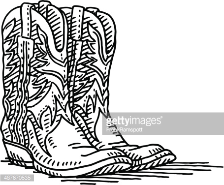 455x376 Pair Of Cowboy Boots Clipart Collection