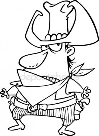 328x450 Collection Of 'cartoon Cowboy Drawing' Download More Than