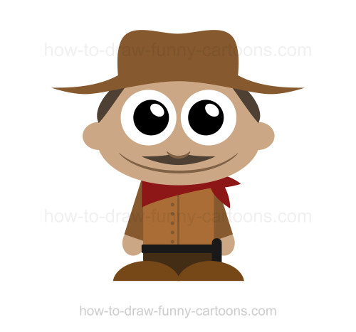 500x467 How To Draw A Cowboy