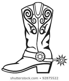 240x280 Huge Collection Of 'cowboy Boot Drawing' Download More Than