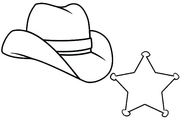 600x400 Images Of Cowboy Hat Coloring Page