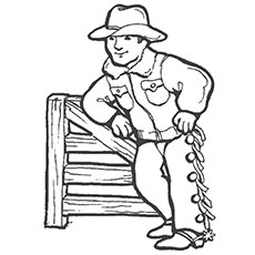 230x230 Top Free Printabe Cowboy Coloring Pages Online