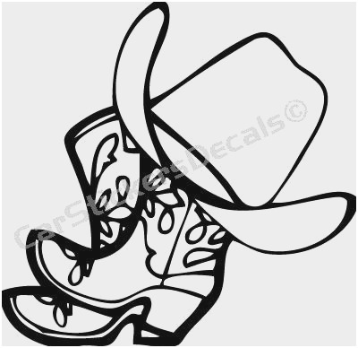 400x388 Cowboy Boot Coloring