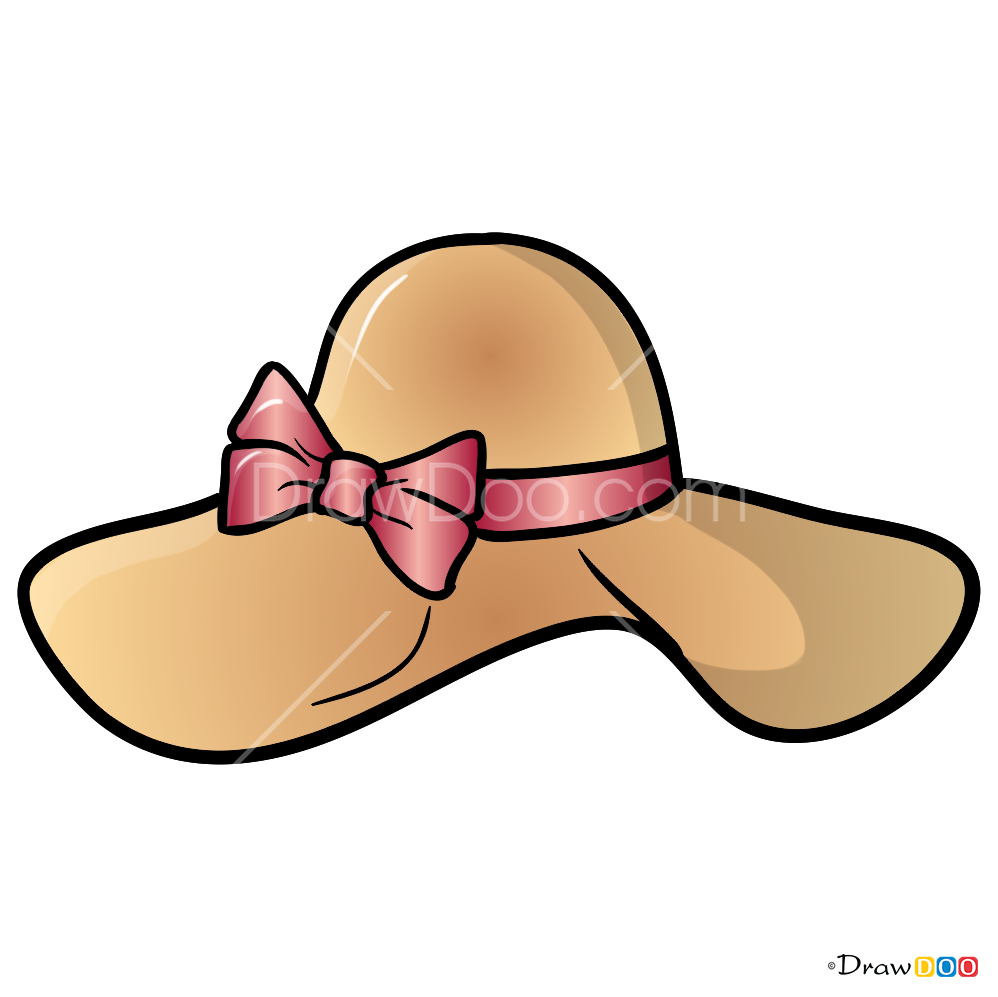998x997 How To Draw Hat With Bow, Hats