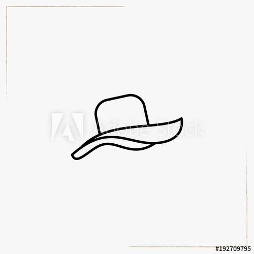 500x500 Cowboy Hat Line Icon