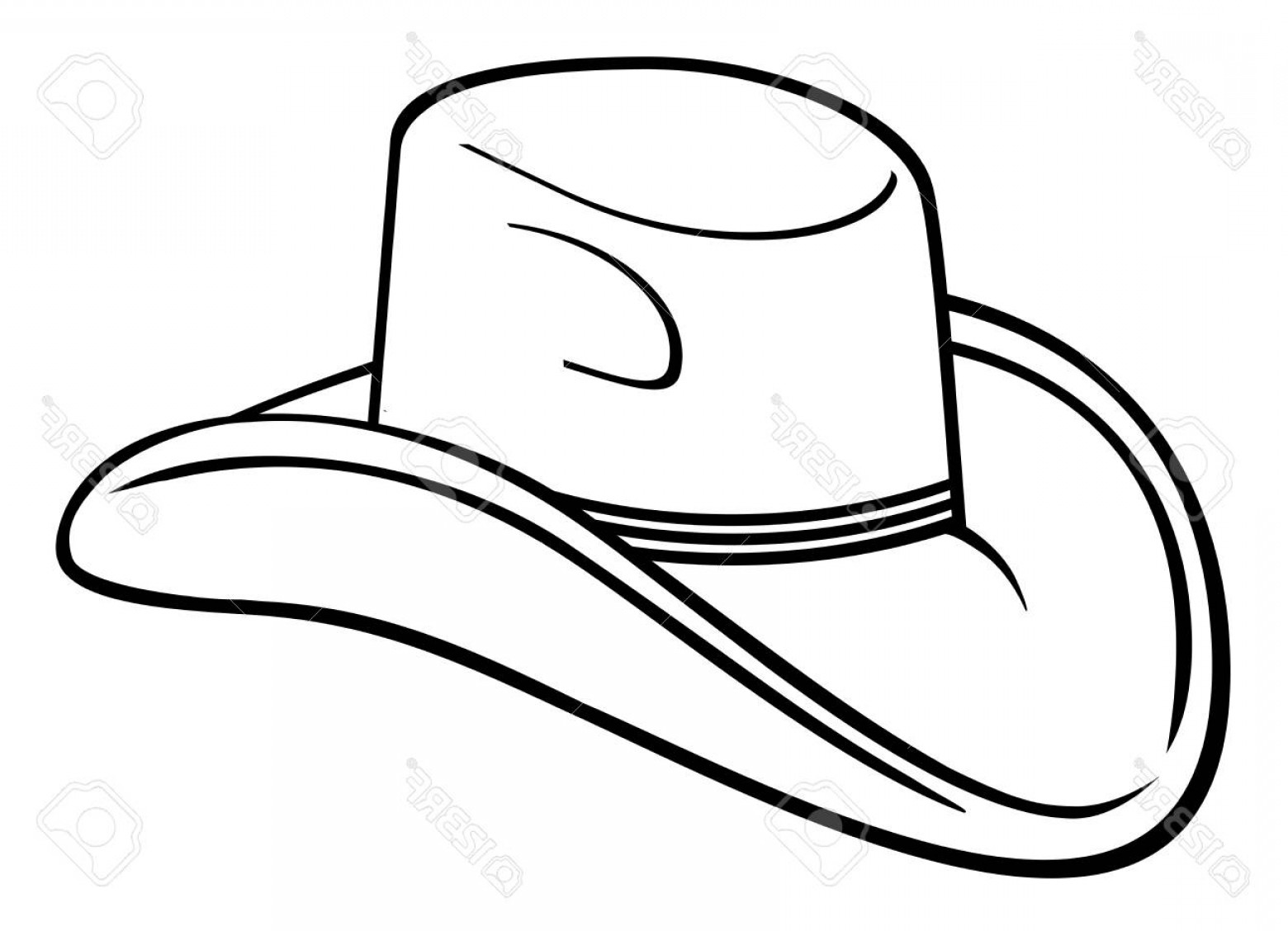 1560x1128 Photostock Vector Cowboy Hat Drawing Vector Illustration Shopatcloth