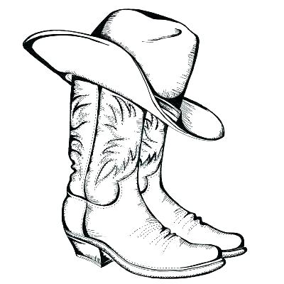 400x400 Cowgirl Coloring Pages Book Cowboy Boot P On Of A Horse
