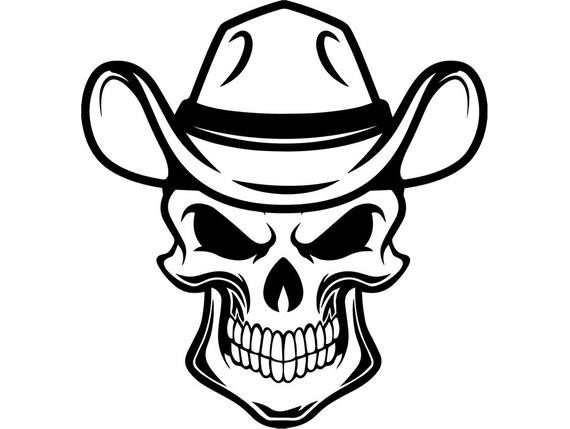 Cowboy Skull Drawing | Free download on ClipArtMag