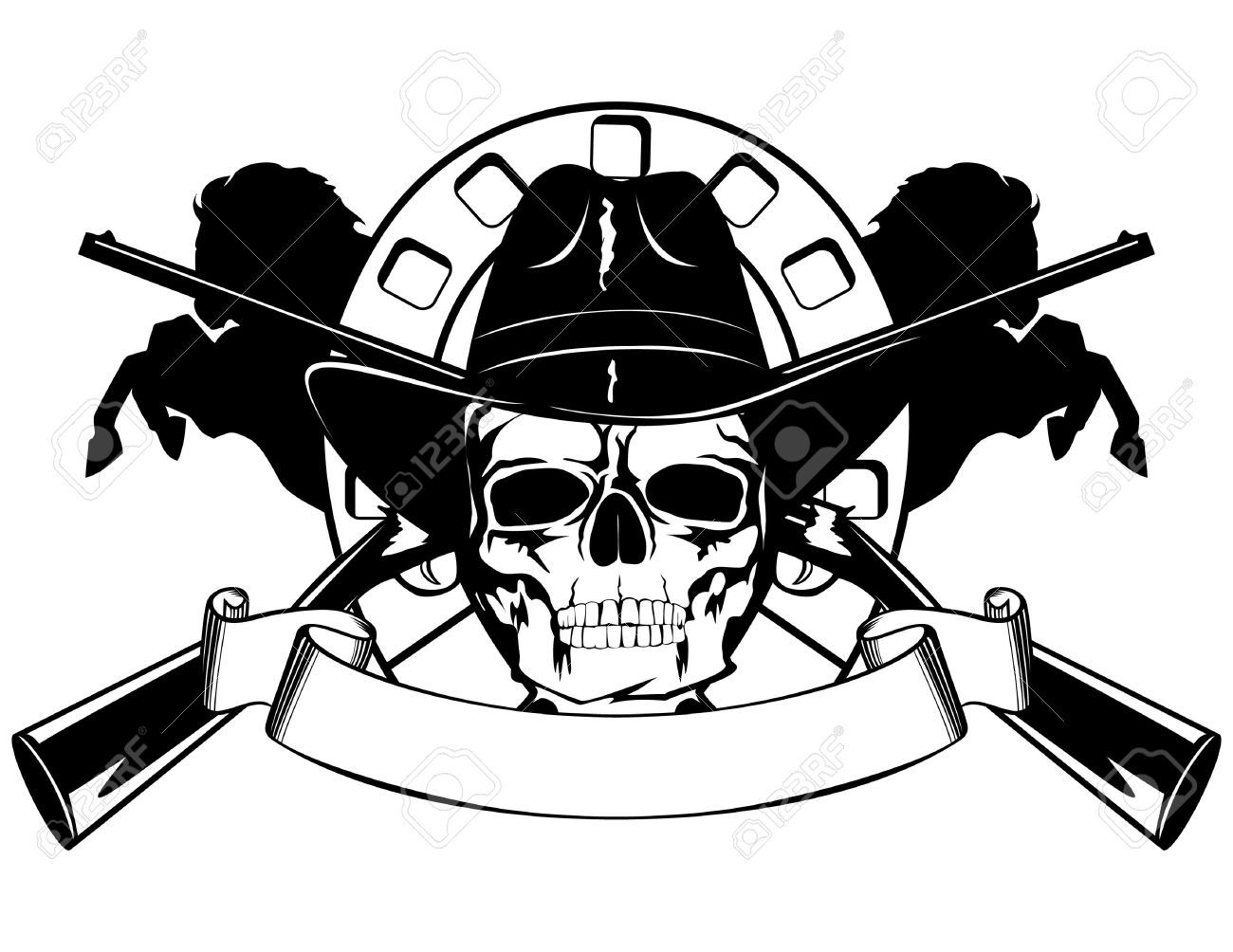 1300x1004 Cowboy Skull Tattoo Guns