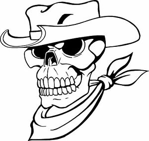300x283 Cowboy Skull Tribal Car Camper Van Bike Truck Sticker Ebay