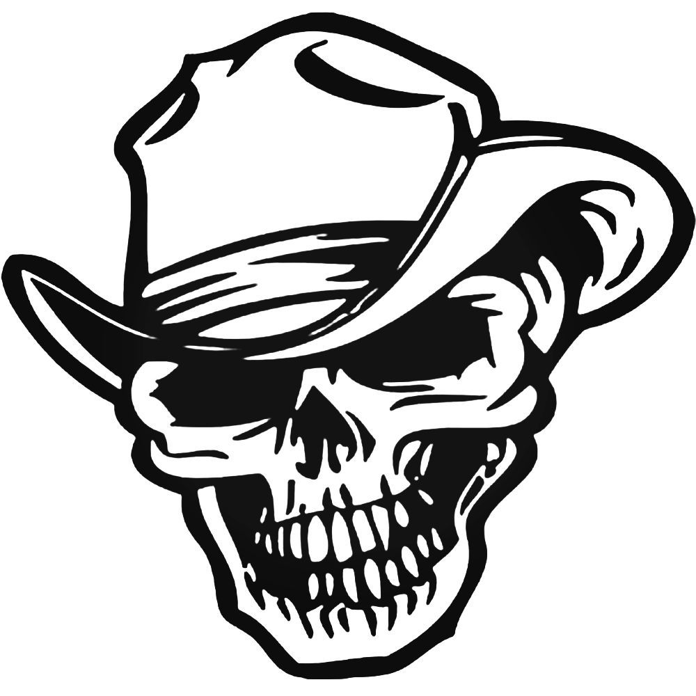 1000x1000 Skulls S Cowboy Skull Style Decal