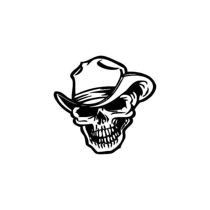 800x800 Cowboy Death Skull Vinyl Sticker