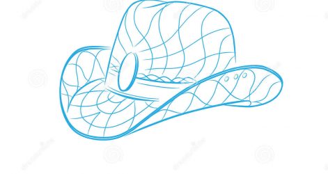 471x250 Cowboy Hat Drawing Free And Boots Skull Vector Line Cheap