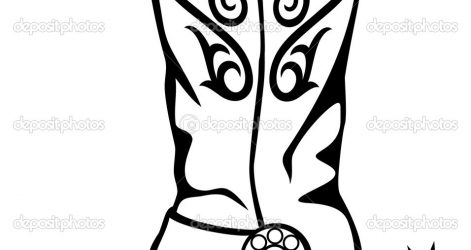 471x250 Drawing Boots With Spurs Charcoal Cowboy Rain In Color Army