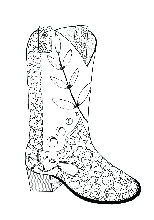 Cowgirl Boots Drawing | Free download on ClipArtMag