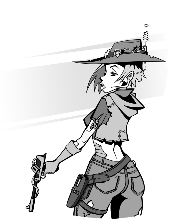 Cowgirl Drawing