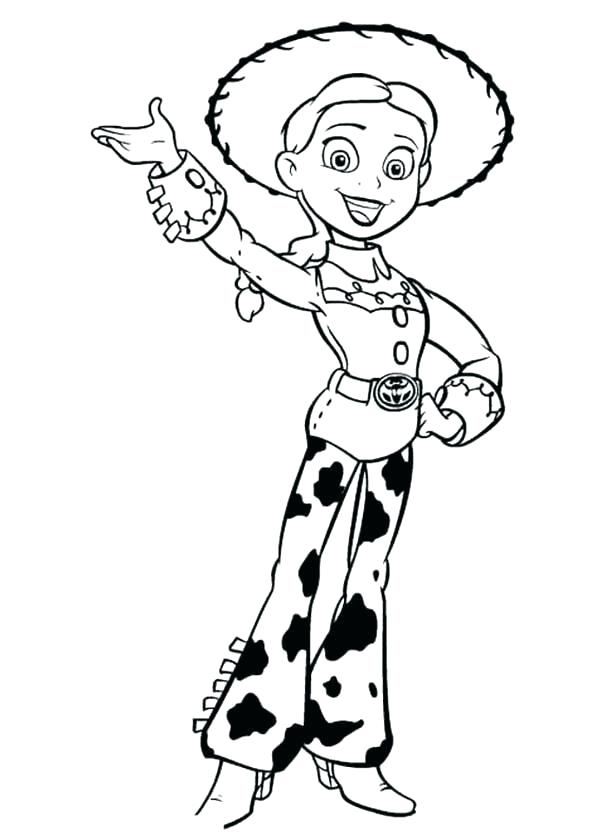 600x840 Cowgirl Coloring Pages Images Free Jessie Dora Ilovez Club