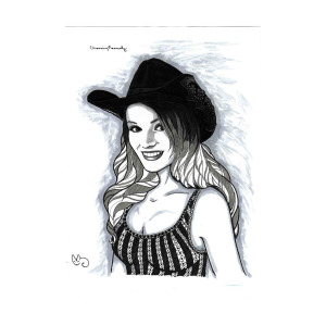 300x300 Cowgirl Drawing