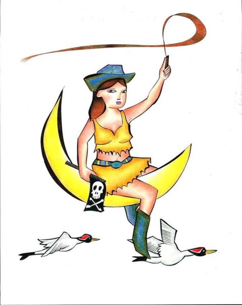 476x600 Cowgirl Drawings